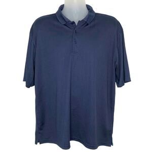 Beverly Hills Polo Club Navy Blue Short Sleeve Polo Shirt Polyester XL